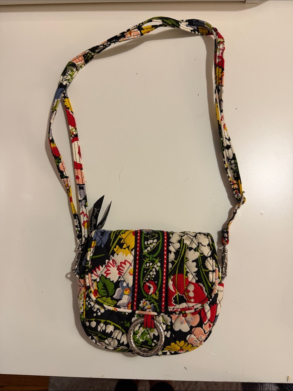 Vera Bradley Retired Little Hip Bag Poppy Fields Crossbody Mini Purse